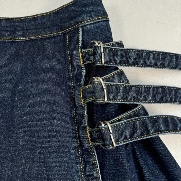 Eshakti Wrap Buckle Jean Skirt Womens Plus Size 16W Medium Blue Knee Length - Picture 5 of 10